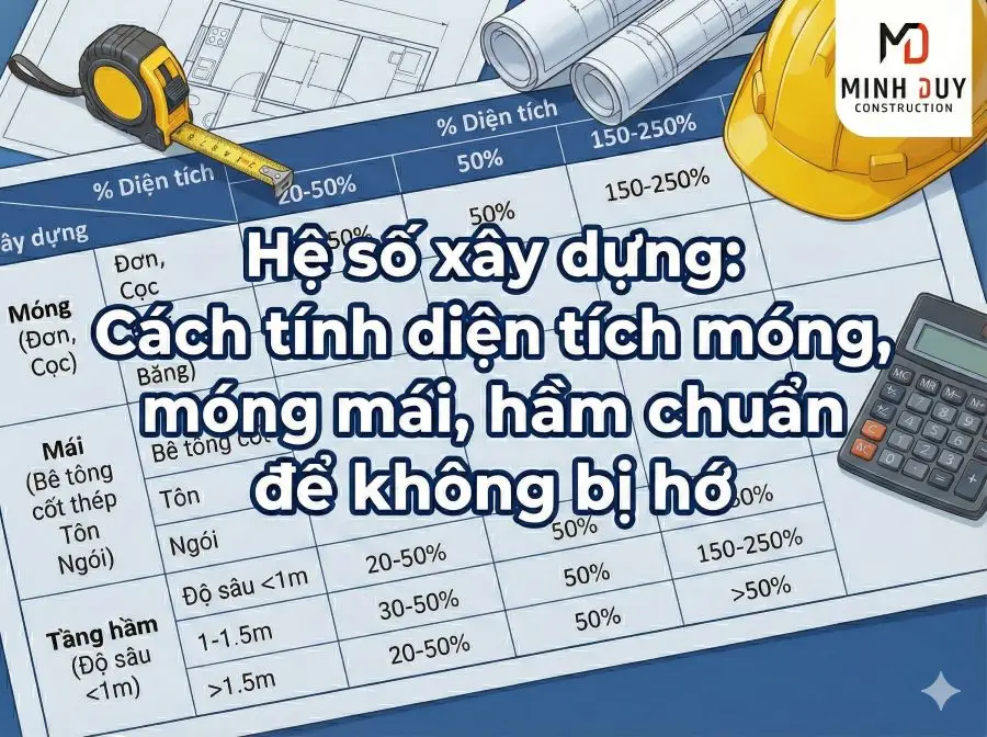 Sơ đồ các loại móng phổ biến trong xây dựng: móng đơn, móng băng, móng cọc, móng bè.