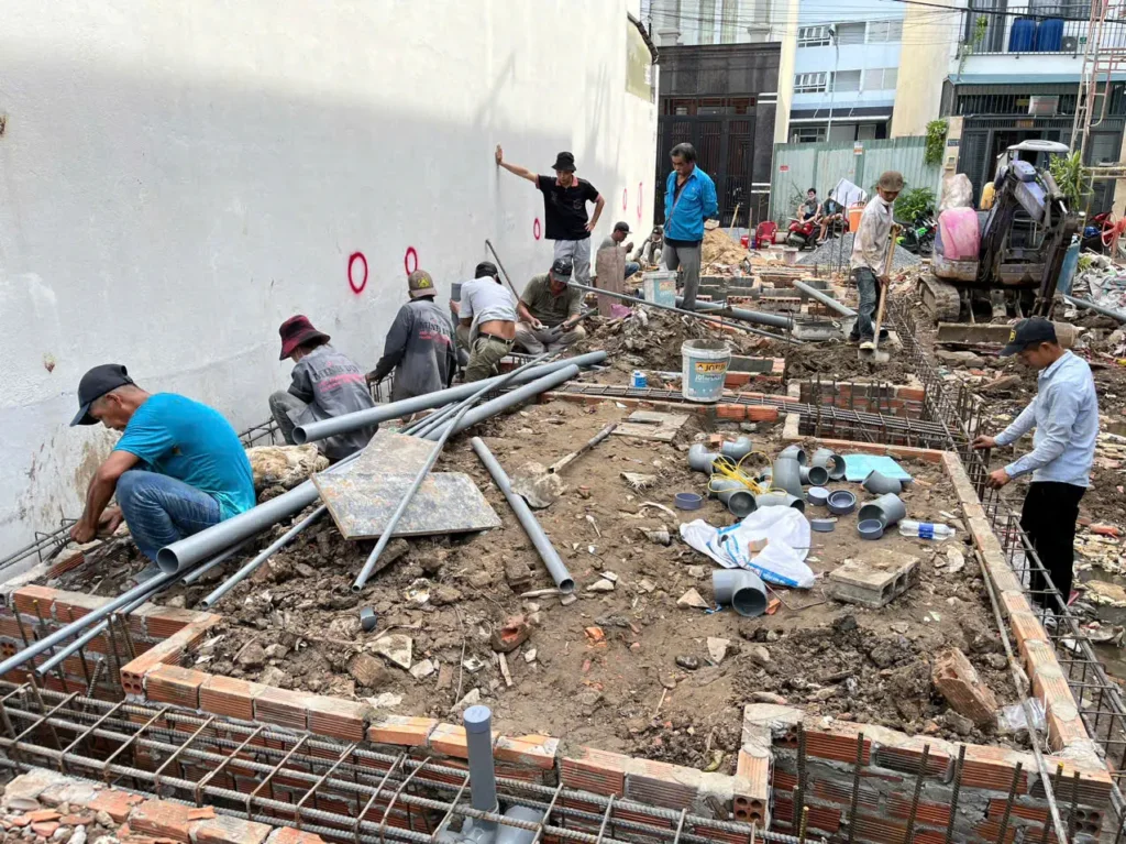 Sơ đồ kỹ thuật các loại móng nhà phổ biến như móng đơn, móng cọc, móng băng, minh họa cấu tạo và vị trí.