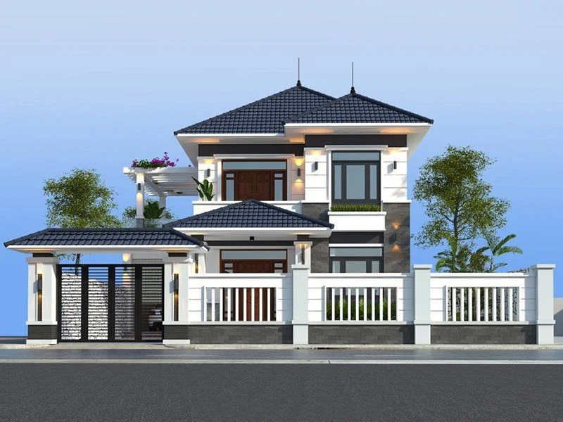 Công nhân đang đổ bê tông sàn mái trần nhà bằng máy bơm, san phẳng bề mặt đảm bảo chất lượng công trình.